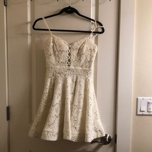White formal women’s dress